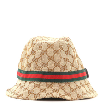 Gucci Web Bucket Hat GG Canvas