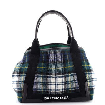 Balenciaga Navy Cabas Wool Small