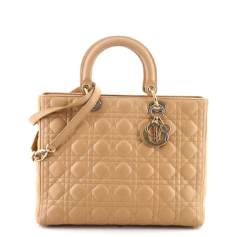 Christian Dior Lady Dior Bag Cannage Quilt Lambskin Large