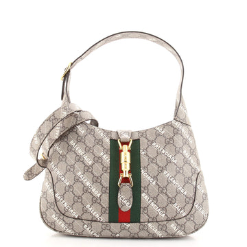 Gucci x Balenciaga The Hacker Project Jackie 1961 Hobo GG Coated Canvas Small