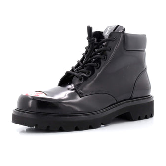 Louis Vuitton Men's Nigo Oberkampf Ankle Boots Leather with Limited Edition Damier Metal