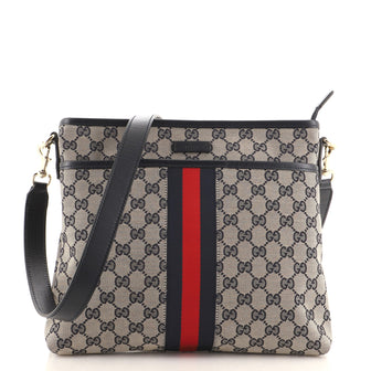 Gucci Front Pocket Web Messenger GG Canvas Small
