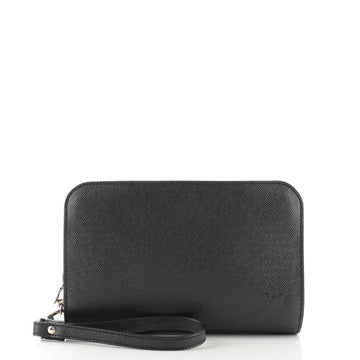Louis Vuitton Pochette Baikal Clutch Taiga Leather