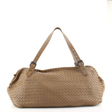 Bottega Veneta Belted Zip Frame Shoulder Bag Intrecciato Nappa Medium