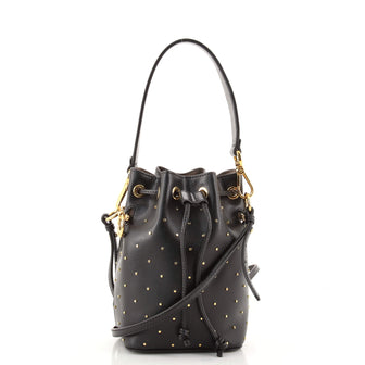 Fendi Mon Tresor Bucket Bag Studded Leather Mini