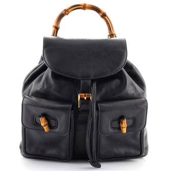 Gucci Vintage Bamboo Backpack Leather Medium