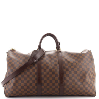 Louis Vuitton Keepall Bandouliere Bag Damier Graphite 55