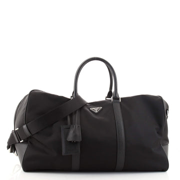 Prada Convertible Duffle Bag Tessuto with Saffiano Leather Large