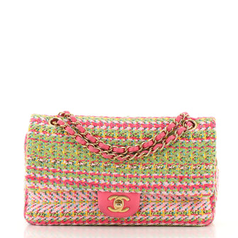 Chanel CC Chain Flap Bag Cotton Mixed Fibers Medium