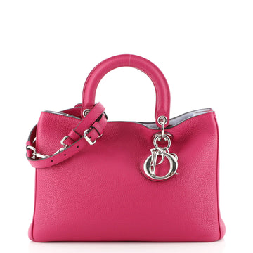 Christian Dior Diorissimo Tote Pebbled Leather Medium