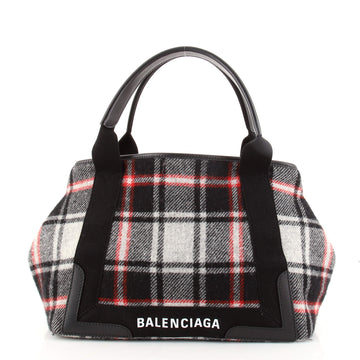 Balenciaga Navy Cabas Wool Small