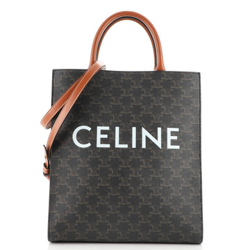 Celine Vertical Cabas Tote Triomphe Coated Canvas Small