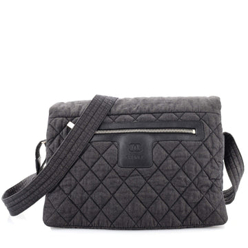 Chanel Coco Cocoon Messenger Bag Quilted Denim Large