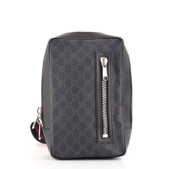 Gucci Soft Zip Sling Bag GG Coated Canvas Small