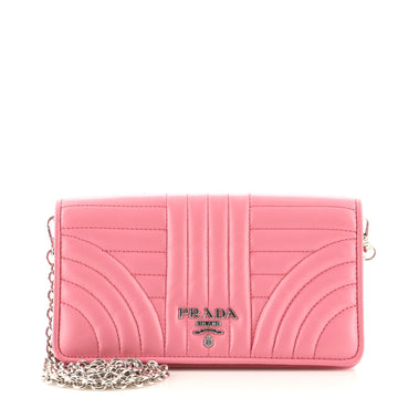 Prada Wallet on Chain Diagramme Quilted Leather