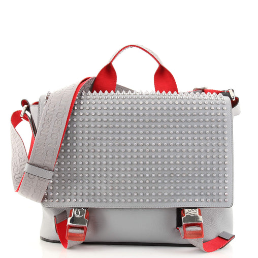 Christian Louboutin Loubiclic Messenger Bag Spiked Leather 134333