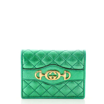 Gucci Trapuntata Card Case Quilted Laminated Leather