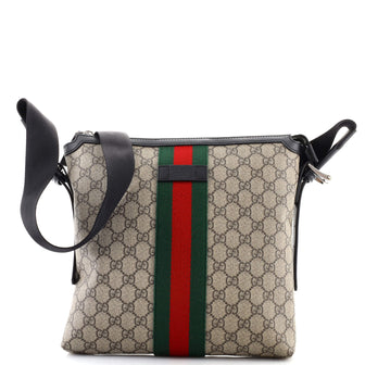 Gucci Web Messenger Bag GG Coated Canvas Medium