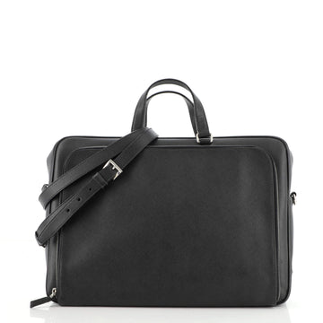 Prada Convertible Travel Briefcase Saffiano Leather