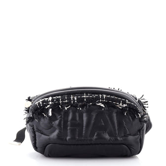 Chanel Coco Neige Waist Bag Embossed Nylon with Tweed