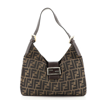 Fendi Vintage Shoulder Bag Zucca Canvas Medium