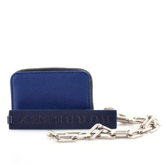 Burberry Toby Zip Around Coin Purse with Chain Leather