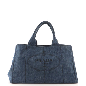 Prada Canapa Tote Denim Large