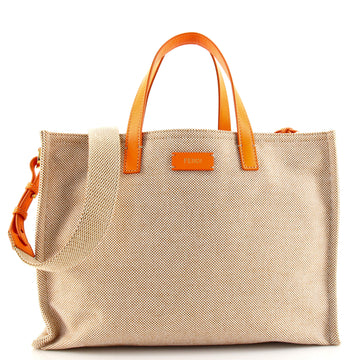 Fendi Simply Convertible Shopping Tote Canvas Medium