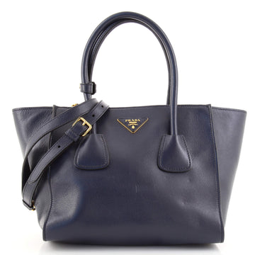 Prada Twin Pocket Tote Glace Calf Small
