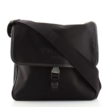 Prada Logo Flap Messenger Bag Tessuto Medium