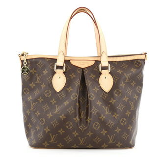 Louis Vuitton Palermo Handbag Monogram Canvas PM Brown