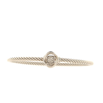David Yurman Infinity Bracelet Sterling Silver with Diamonds 3mm