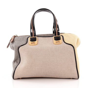 Fendi Chameleon Convertible Satchel Canvas Medium