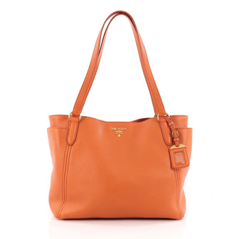 Prada Side Pocket Tote Vitello Daino Medium