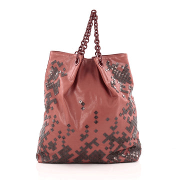 Bottega Veneta Limited Edition Mosaico Laque Tote Leather