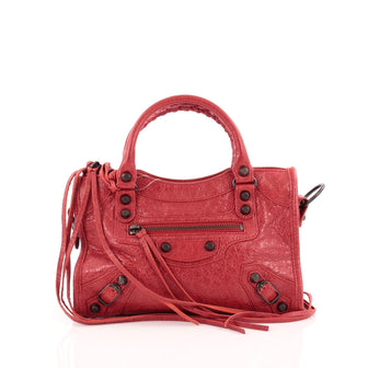 Balenciaga City Classic Studs Handbag Leather Mini