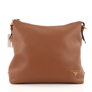 Prada Zip Top Hobo Vitello Daino Large