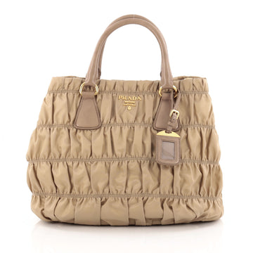 Prada Gaufre Convertible Tote Tessuto Large