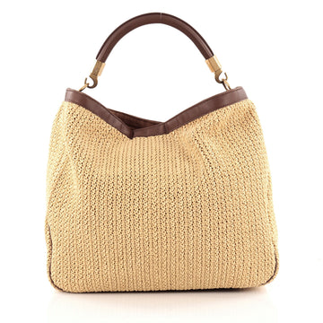 Saint Laurent Roady Hobo Straw Large