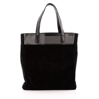Saint Laurent Reversible North South Shopper Tote Studded Leather