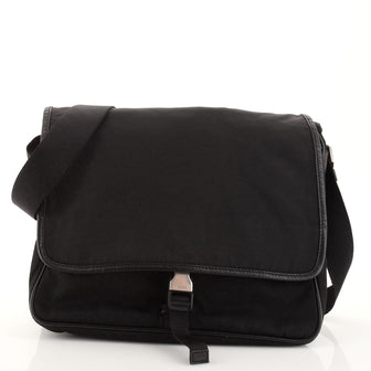 Prada Buckle Messenger Bag Tessuto Medium