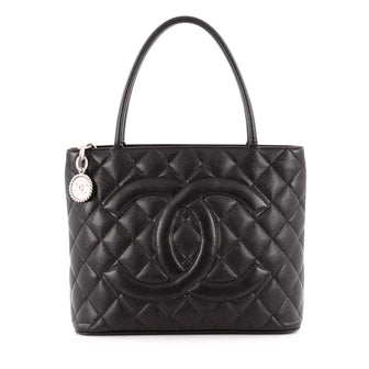 Chanel Medallion Tote Quilted Caviar