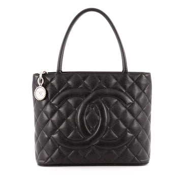 Chanel Medallion Tote Quilted Caviar