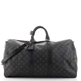 Louis Vuitton Keepall Bandouliere Bag Monogram Eclipse Canvas 55
