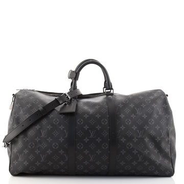 Louis Vuitton Keepall Bandouliere Bag Monogram Eclipse Canvas 55