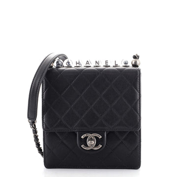 Chanel Chic Pearls Flap Bag Quilted Lambskin Mini
