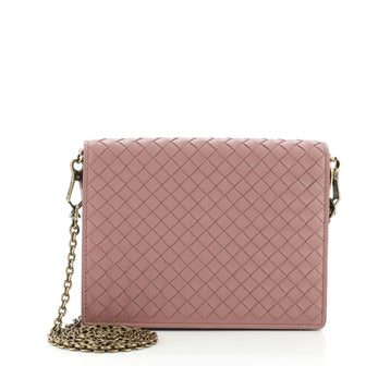 Bottega Veneta Flap Wallet on Chain Intrecciato Nappa Small