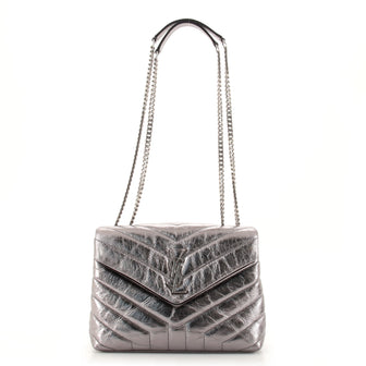 Saint Laurent LouLou Shoulder Bag Matelasse Chevron Leather Small