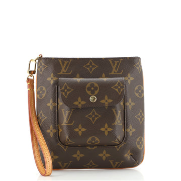 Louis Vuitton Partition Wristlet Clutch Monogram Canvas