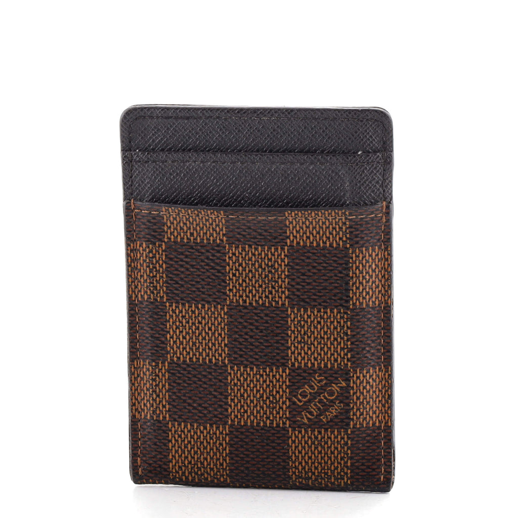 lv pince card holder with bill clip